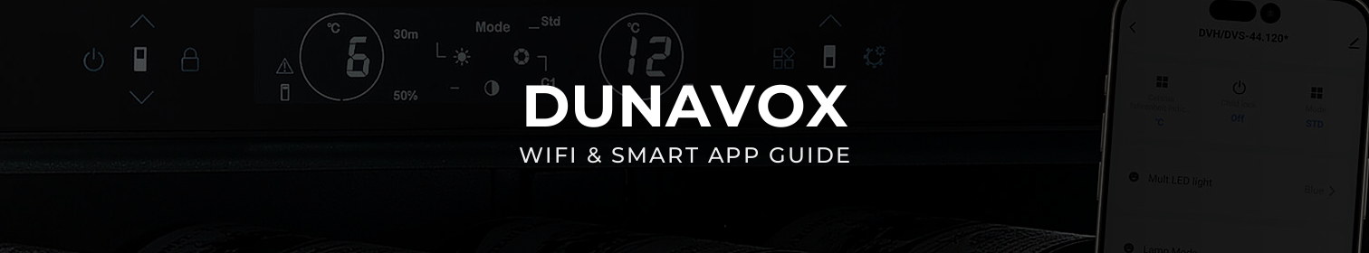 DUNAVOX WiFi veinijahuti, mida juhitakse nutitelefoni rakendusest